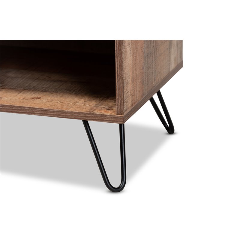 Bowery Hill Rustic 1-Door Wood TV Stand for TVs up to 47