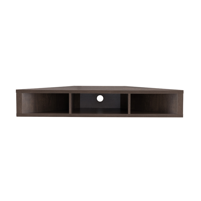 Bowery Hill Modern Wood Corner Floating TV Stand for TVs up to 42