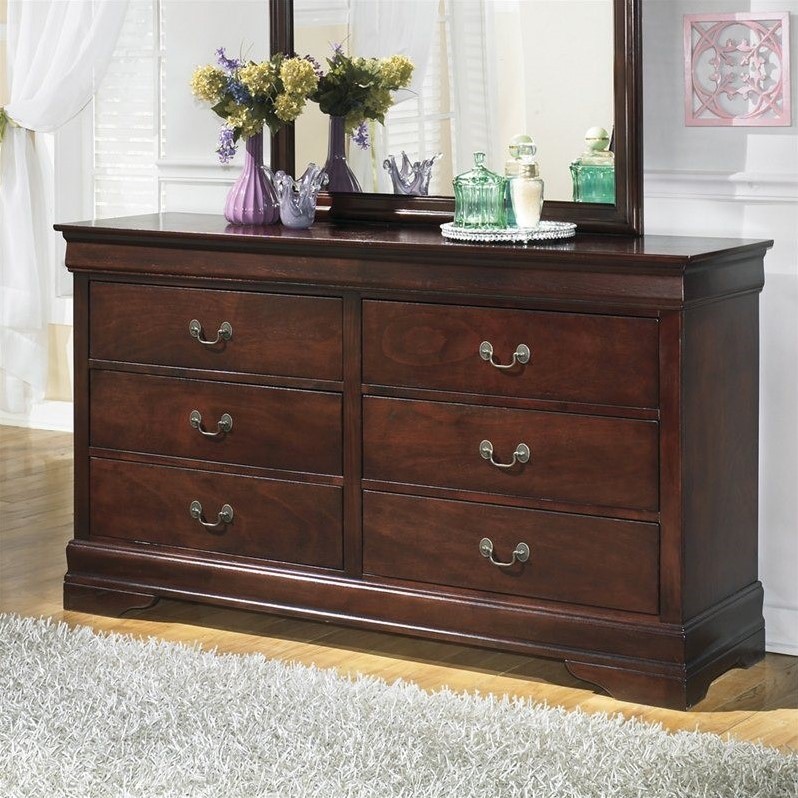 Bowery Hill Veneer Brown Double Dresser Rectangular 33.19