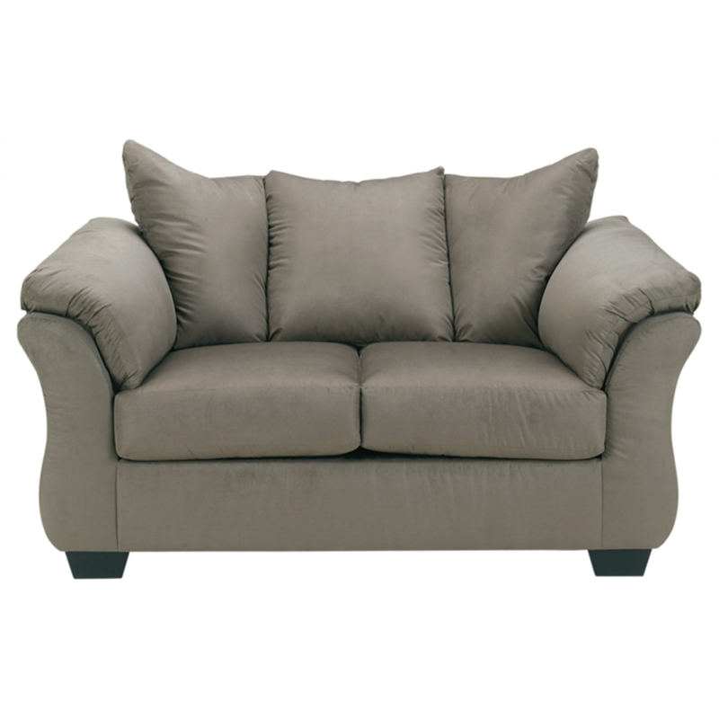 Bowery Hill Polyester Cobblestone Loveseat Contemporary 67