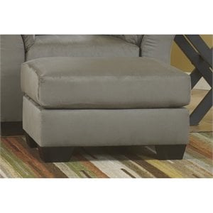 Bowery Hill Fabric Ottoman in Cobblestone