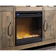 Bowery Hill Glass Black Electric Fireplace Insert LED Unassembled
