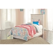 Bowery Hill Modern Engineered Wood Adjustable Twin Panel Headboard in White