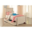 Bowery Hill Modern Engineered Wood Adjustable Twin Panel Headboard in White