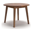 Bowery Hill Wood Rustic Brown Dining Table Round Space-Saving 42
