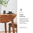 Bowery Hill Wood Rustic Brown Dining Table Round Space-Saving 42