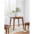 Bowery Hill Wood Rustic Brown Dining Table Round Space-Saving 42