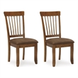Bowery Hill Upholstered Dining Side Chair in Rustic Brown