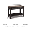 Bowery Hill 2 Drawer Console Table in Grayish Brown