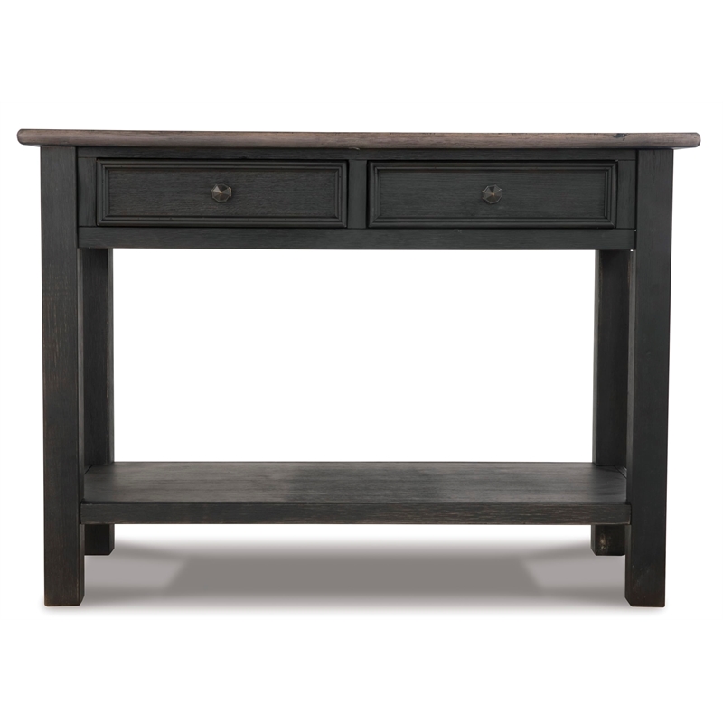 Bowery Hill 2 Drawer Console Table in Grayish Brown