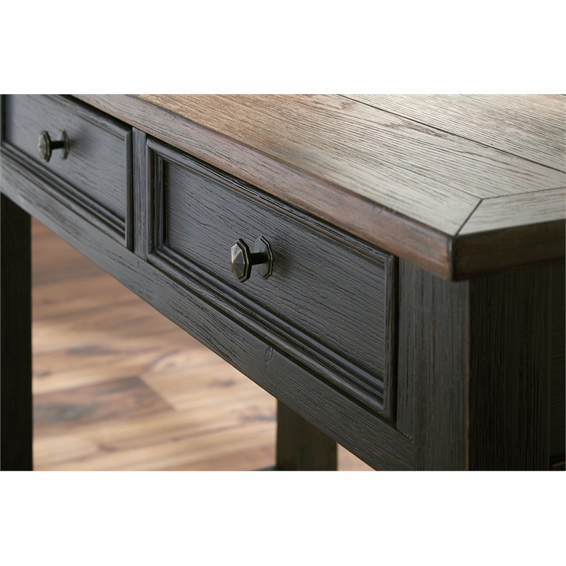Bowery Hill 2 Drawer Console Table in Grayish Brown