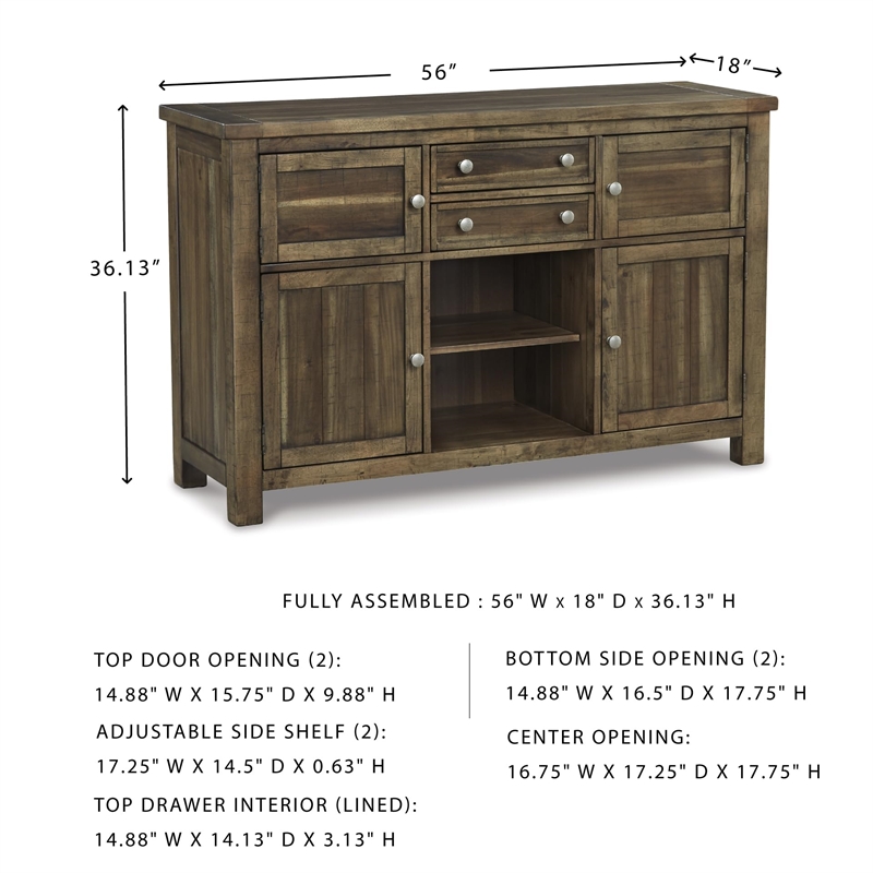 Bowery Hill Server in Grayish Brown