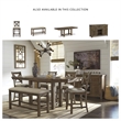 Bowery Hill Upholstered Counter Dining Bench in Beige
