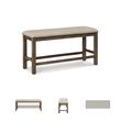 Bowery Hill Upholstered Counter Dining Bench in Beige
