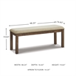 Bowery Hill Upholstered Dining Bench in Beige