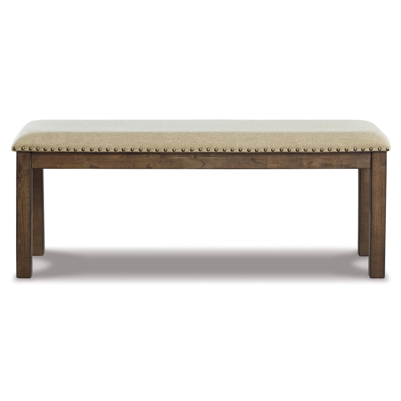 Bowery Hill Upholstered Dining Bench in Beige