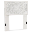Bowery Hill Engineered Wood White Twin Panel Headboard