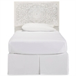 Bowery Hill Modern Engineered Wood Full Panel Headboard in White