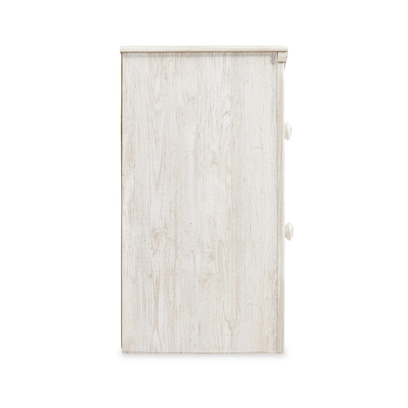 Bowery Hill 2 Drawer Nightstand in Whitewash