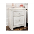 Bowery Hill 2 Drawer Nightstand in Whitewash