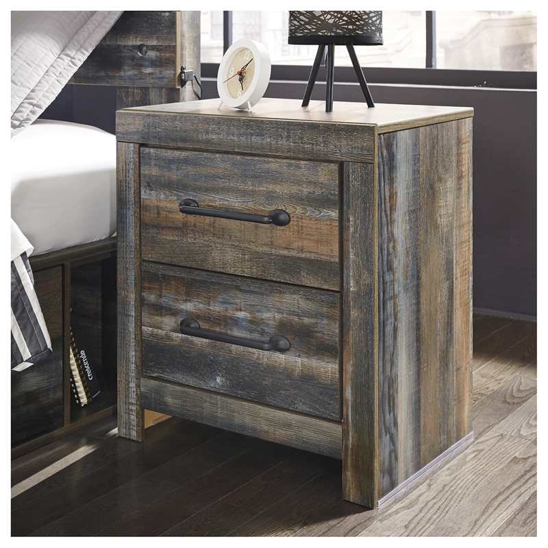 Bowery Hill 2 Drawer Nightstand in Burnt Orange