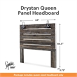Bowery Hill Engineered Wood Brown Headboard Rectangular USB Charger 63.94