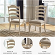 Bowery Hill Ladderback Dining Side Chair in Chipped White