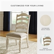 Bowery Hill Ladderback Dining Side Chair in Chipped White