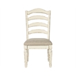 Bowery Hill Ladderback Dining Side Chair in Chipped White