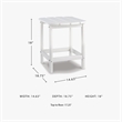 Bowery Hill Patio End Table in White