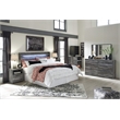 Bowery Hill King LED Panel Headboard in Smokey Gray