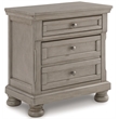 Bowery Hill 2 Drawer Nightstand in Light Gray