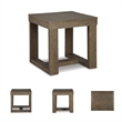 Bowery Hill Ash Veneers Grayish Brown End Table Square 24
