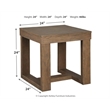 Bowery Hill Ash Veneers Grayish Brown End Table Square 24