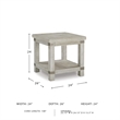 Bowery Hill End Table in Whitewash and Gray