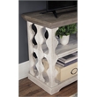 Bowery Hill Console Table in Gray and White