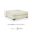 Bowery Hill Oversized Accent Ottoman in Parchment