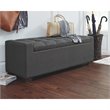 Bowery Hill Storage Bench in Gray