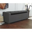 Bowery Hill Storage Bench in Gray