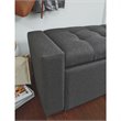 Bowery Hill Storage Bench in Gray