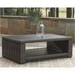 Bowery Hill Resin Wicker Brown Coffee Table Rectangular All-Weather 48.5