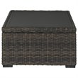 Bowery Hill Resin Wicker Brown Coffee Table Rectangular All-Weather 48.5