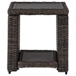 Bowery Hill Square Patio End Table in Brown