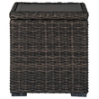 Bowery Hill Square Patio End Table in Brown