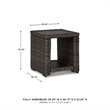 Bowery Hill Square Patio End Table in Brown