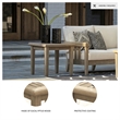 Bowery Hill Square Contemporary Wood Patio End Table in Brown