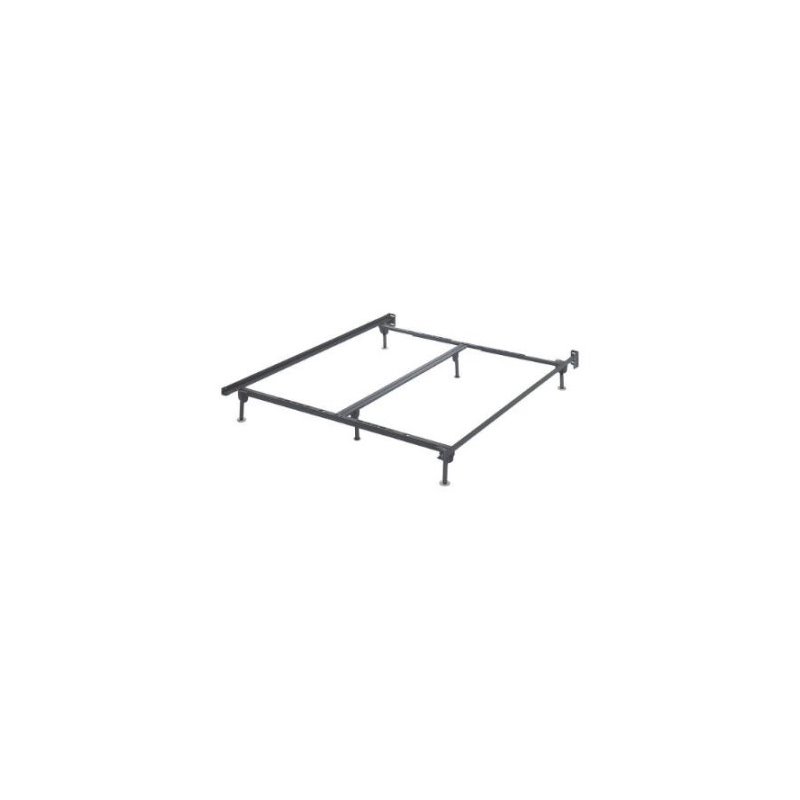 Bowery Hill Queen King California King Metal Bed Frame in Black