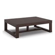 Bowery Hill Dark Brown Coffee Table Rectangular Oversized 56.06