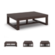 Bowery Hill Dark Brown Coffee Table Rectangular Oversized 56.06