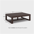Bowery Hill Dark Brown Coffee Table Rectangular Oversized 56.06